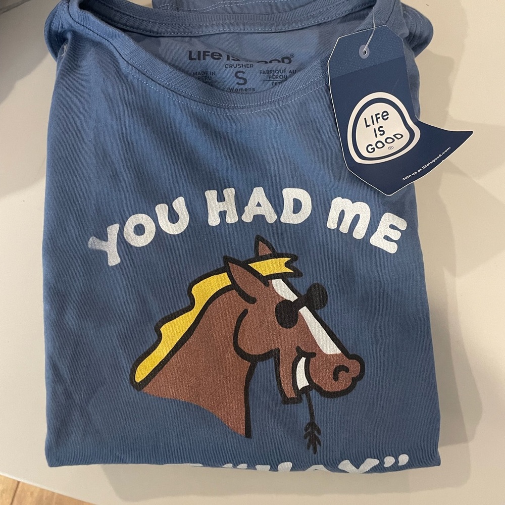 NWT life is good t shirt women’s small